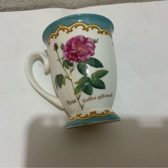 KENT POTTERY FOOTED COFFEE MUG - Roses - ROSA GALLICA OFFICINALIS G16 - Picture 8 of 8